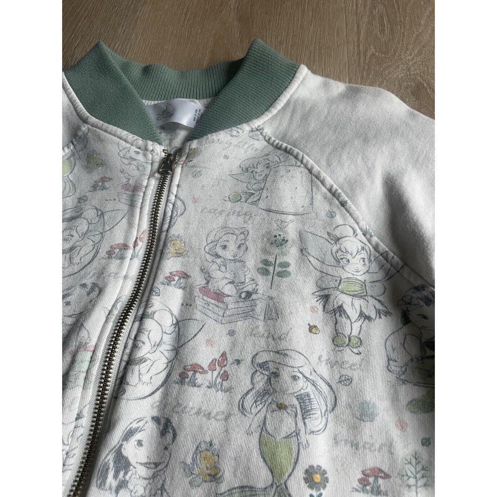 Women's Disney Sweatshirt L Animators Collection Princesses Full Zip Vacation